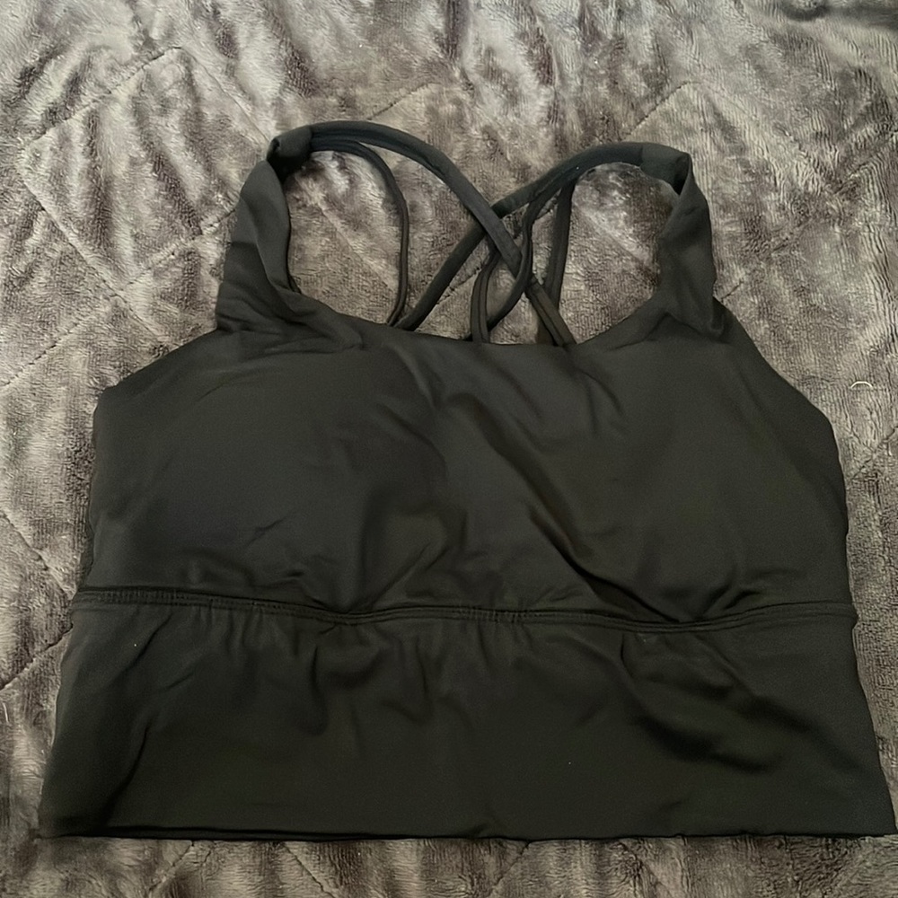 Black Medium Sports Bra Yoga Top
